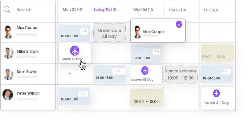 staff availability